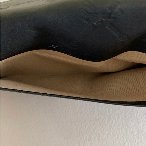 LONGCHAMP BLACK LEATHER JACQUARD WALLET - Picture 5 of 13